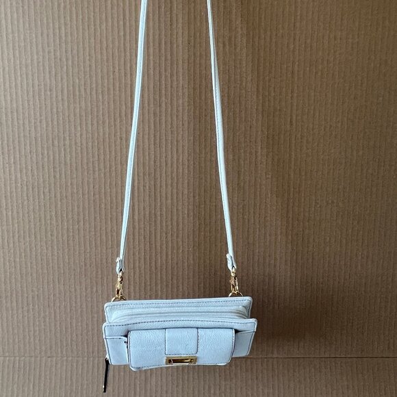 Tignanello Perfect Pockets Organizer Leather Crossbody, Cream, Detachable Strap - Picture 5 of 15
